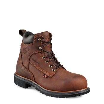 Red Wing DynaForce® 6-inch Waterproof Soft Toe Mens Work Boots Dark Brown - Style 415